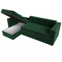 Угловой диван Принстон (велюр зелёный коричневый) - Изображение 2